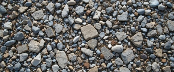 Worn Hiking Trail Texture A Collection of Rugged Pebbles and Stones