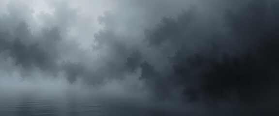 Atmospheric Charcoal and Gray Mist A Seamless Gradient of Subtle Reflections and Moody Ambiance