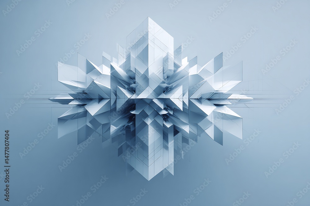 Poster captivating geometric composition: an abstract architectural exploration of form