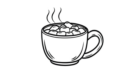 Hot Chocolate Mug with Marshmallows