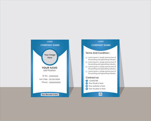 Print, ID card, Vector template for Print, Professional ID card, Identity Card, Creative Design, Customizable design for Print or digital use, Adobe Illustrator Vector file high-quality for Branding.