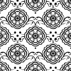 black and white mandala style pattern 