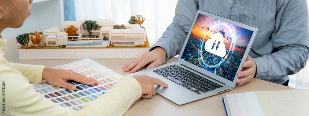 Poster cloud computing software for brisk remote work and personal data storage