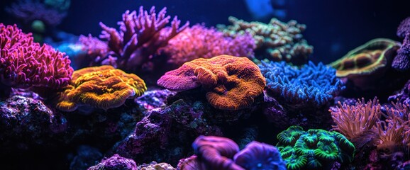 Fototapeta premium Vibrant underwater kingdom showcasing the biodiversity of coral reefs