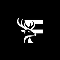 letter F deer logo