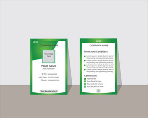 Print, ID card, Vector template for Print, Professional ID card, Identity Card, Creative Design, Customizable design for Print or digital use, Adobe Illustrator Vector file high-quality for Branding.