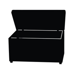 outdoor storage box vector silhouette icon - perfect for furniture icons, decals, or eps crafts.