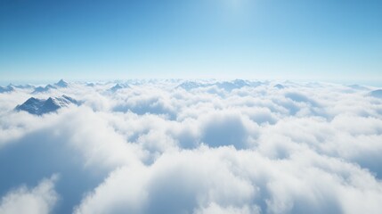 cloud view Blue sky on a sunny day.