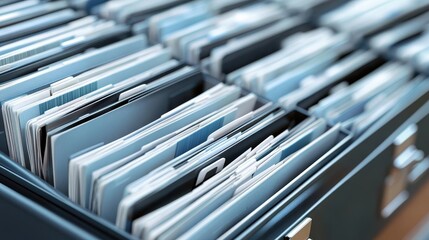 Obraz premium Sophisticated Document Organization Using Advanced Software Solutions highlights the use of cutting-edge software to enhance document management and streamline organizational processes.