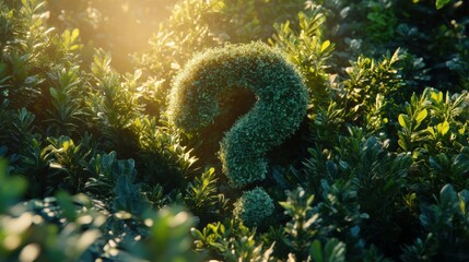 Green question mark on background. concepts of environment support, questions, doubts, and causes. with copy space, Business support concept.