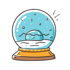 snow globe icon, snow globe vector illustration-simple illustration of snow globe, perfect for snow globe logos and icons