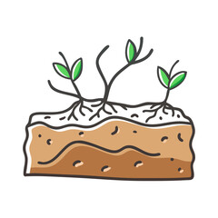 soil with roots icon, soil with roots vector illustration-simple illustration of soil with roots, perfect for soil with roots logos and icons