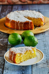 Key Lime Cake with Shredded Coconut