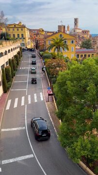 Streets of the world capital of perfumery Grasse, Provence, Alps, Cote d'Azur France February 26, 2025. High quality 4k footage