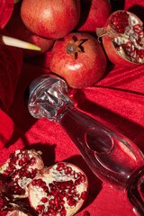 Luxury Table & Tequila Elegant festive table setting with premium tequila bottles, red accents, and...