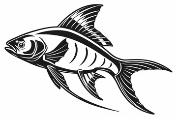 swordtail sihouette black vector