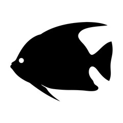 pollock vector silhouette icon - ideal for fishing logos, seafood icons, and aquatic-themed graphics.