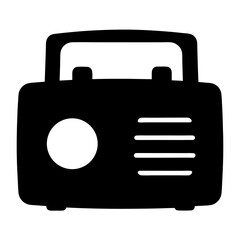 portable radiovector silhouette icon - perfect for electronics-themed crafts, decals, or SVG projects.