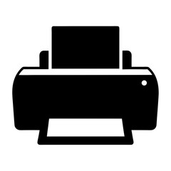 printervector silhouette icon - perfect for electronics-themed crafts, decals, or SVG projects.