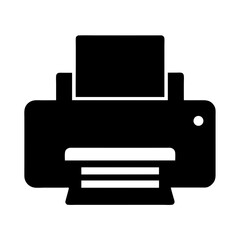 printervector silhouette icon - perfect for electronics-themed crafts, decals, or SVG projects.