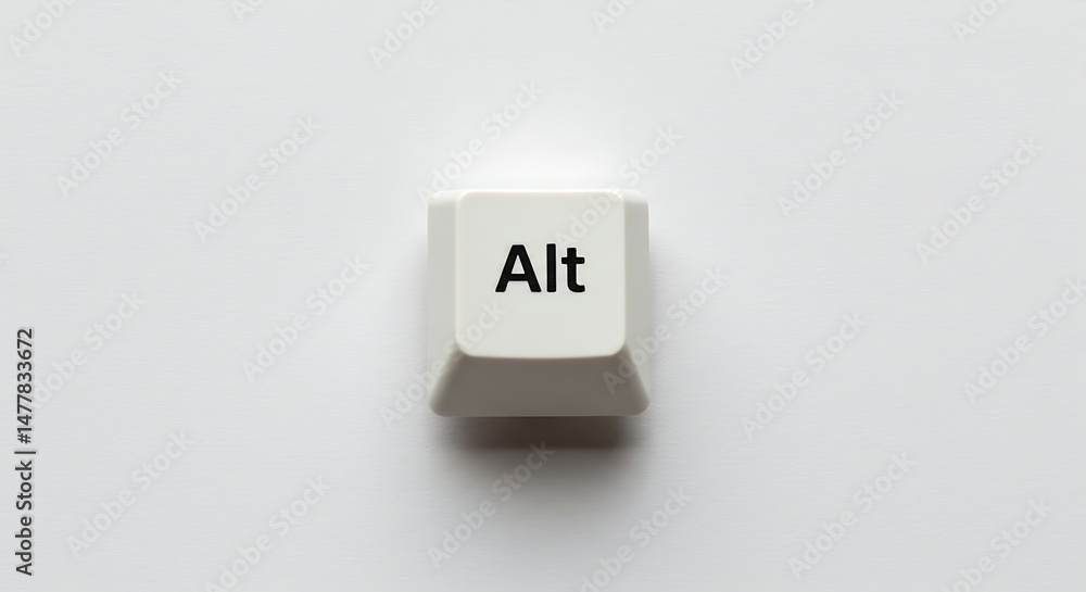 Aufkleber close-up of a single alt key from a computer keyboard