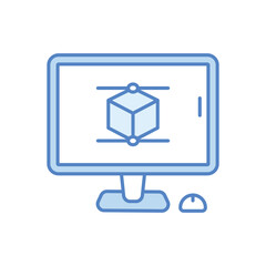 3d Designing Vector icon