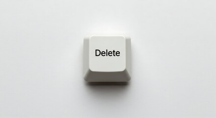 Delete key on a computer keyboard, close-up