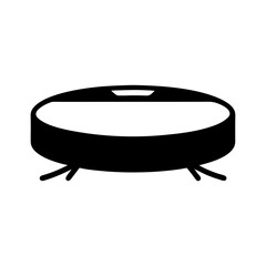 robot vacuumvector silhouette icon - perfect for electronics-themed crafts, decals, or SVG projects.