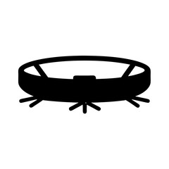 robot vacuumvector silhouette icon - perfect for electronics-themed crafts, decals, or SVG projects.