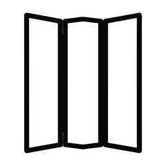 room divider vector silhouette icon - perfect for furniture icons, decals, or eps crafts.