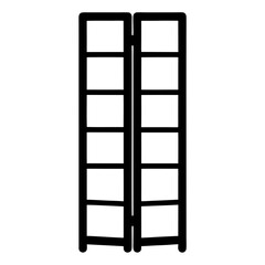 room divider vector silhouette icon - perfect for furniture icons, decals, or SVG crafts.