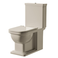 A toilet with a white seat and lid