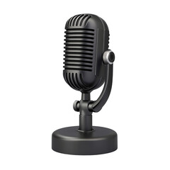 A classic microphone, stands as a symbol of sound and communication. the vintage design. capturing clarity and vintage charm.