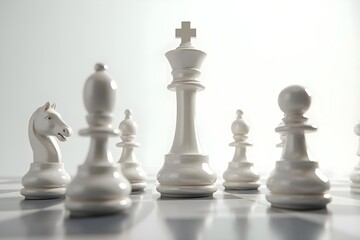 white chess pieces