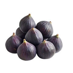 Fototapeta premium A pile of ripe, juicy figs arranged attractively, with their deep purple skin. Highlighting the fresh, natural food's vibrant colour and succulent texture.