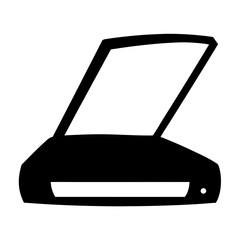 scannervector silhouette icon - perfect for electronics-themed crafts, decals, or SVG projects.