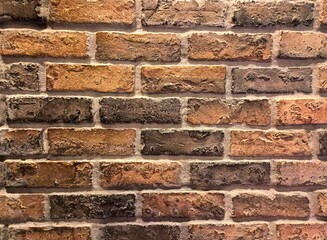 Rustic Textured Brick Wall Background in Warm Tones