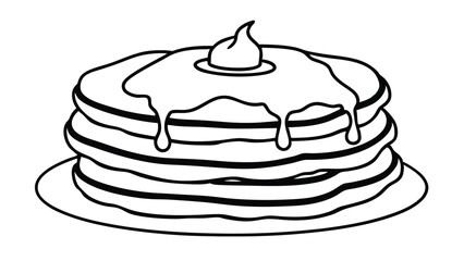 Pancakes Stack with Syrup