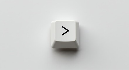 Greater Than Keycap on White Background
