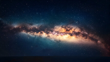 Fototapeta premium Stunning View of Milky Way Galaxy Over Starry Night Sky