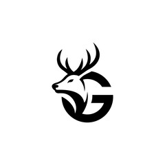 letter G deer logo