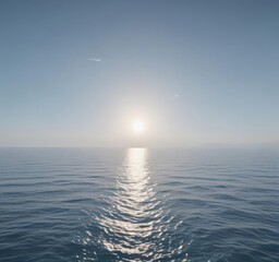 Obraz premium Subtle light blue gradient, calming ocean vibes, depth, refreshing