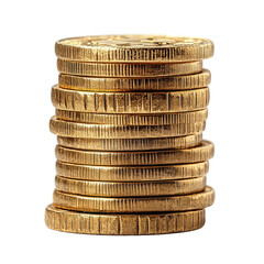 High Resolution Image of Stacked Gold Coins Close up Financial Success Concept