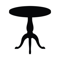 side table vector silhouette icon - perfect for furniture icons, decals, or eps crafts.