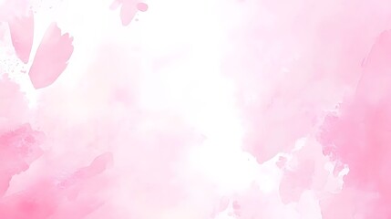 Delicate, pastel watercolor paint splotches creating soft pink tones.