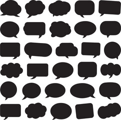 Speech bubble set talk bubble cloud speech bubbles collection vector