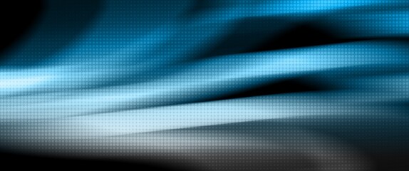 blue and grey abstract wave with motion blur and halftone texture