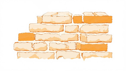 Obraz premium Brick wall background. Brick wall. A fragment of a brick wall background. Illustration of a brick wall. 