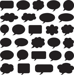 Fototapeta premium Speech bubble set talk bubble cloud speech bubbles collection vector