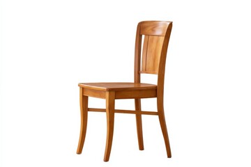 Classic wooden chair, simple design, warm tones.
